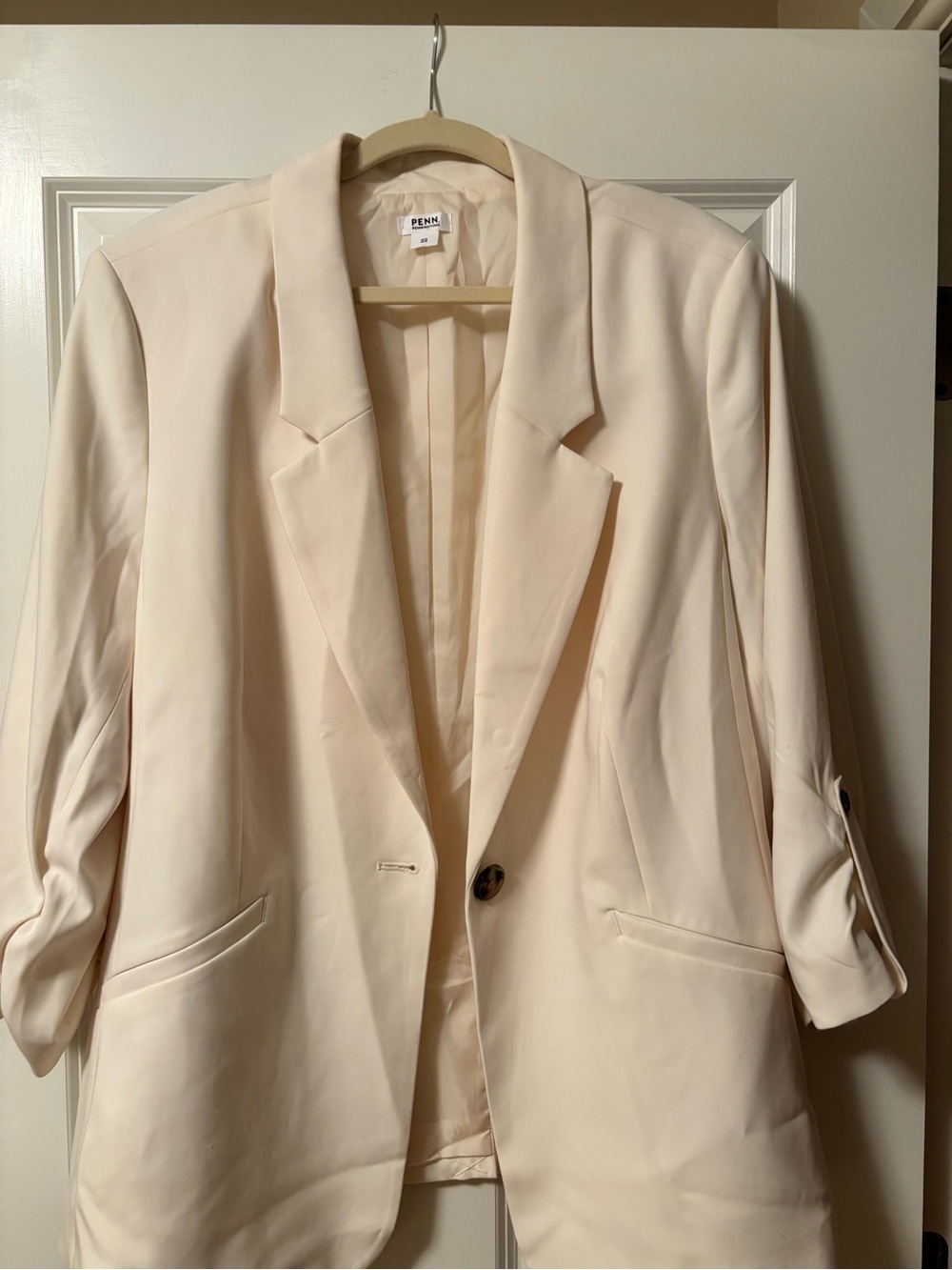 Penningtons Light Cream Women's Blazer Jacket